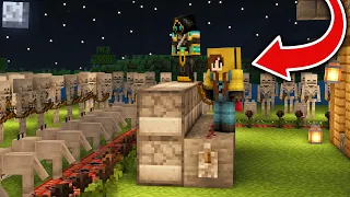 7 HACKS de Construcción Segura contra una INVASION ESQUELETO en MINECRAFT!