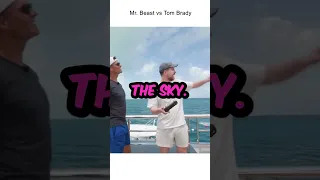 Tom Brady Hits MrBeast Drone Out of Air With Football Throw Off $300,000,000 Yacht! #shorts