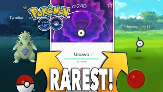 RAREST GEN 2 POKEMON IN POKEMON GO! Unown & Tyranitar Rarest Catches!!