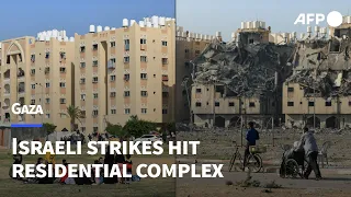 Moment Israeli strikes hit residential complex in Gaza's Khan Yunis | AFP