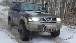 DIff lock OFF vs Diff Lock ON Off road Nissan Patrol Y61 GR TD-6 SE 2.8