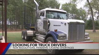 "It's a big struggle right now" East Texas faces truck driver shortage along with nation