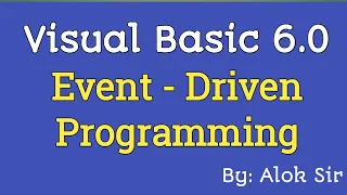 Lecture-06 ll Event-Driven Programming ll