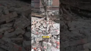 Новосибирск. Упал забор.