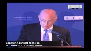 Senator John Bennett Johnston at AIC Washington DC Conference
