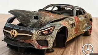 Destroyed Abandoned Mercedes Benz Amg GT Incredible Restoration #Mercedes Restoration #restoration