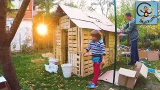 DIY Манкиту делают дом для детей / build a playhouse for kids