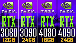 RTX 3080 vs RTX 3090 vs RTX 4080 vs RTX 4090 // PC GAMES BENCHMARK TEST //