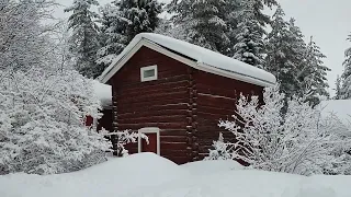 @Leilankotona No nyt on lunta - vilja-aitta - kivikellari