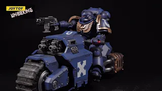 ULTRAMARINES: RAIDER-PATTERN COMBAT BIKE WARHAMMER 40K 1/18 figure unboxing JoyToy JT2832 / JT2825