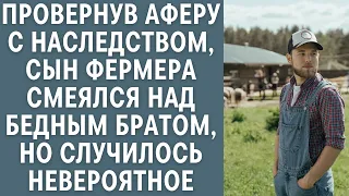 Провернув аферу с наследством, сын фермера смеялся над бедным братом, но случилось невероятное...