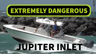 EXTREMELY DANGEROUS - Guy on edge of boat - Boats at Jupiter Inlet