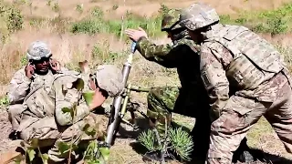 U.S. Army and Estonian Soldiers Mortar Training