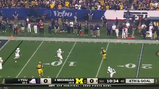 TCU shuts down Michigan philly special trick play on 4th & goal