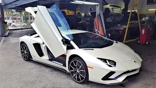 2017 Lamborghini Aventador S LP740-4 LOUD BEAST at lamborghini Miami (Behind Unveiling Scenes)