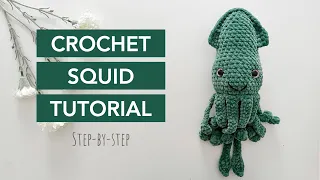 Easy NO SEW Crochet Squid Tutorial✨FREE Amigurumi Pattern for Beginners!