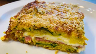 Sformato con zucchine prosciutto￼ cotto formaggio