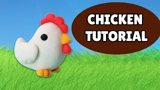 🔴MAKING MINIATURE CHICKEN - Easy polymer clay Tutorial, Fondant DIY