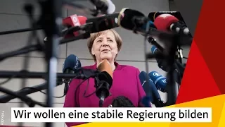 Angela Merkel zum Beginn der Sondierungsgespräche von CDU/CSU und SPD.