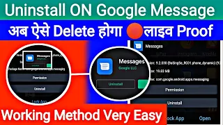Google message App uninstall - How to Uninstall google Message App