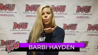 Barbi Hayden​ after she screwed Katie Forbes​ out of the RCW Women's Title in San Antonio