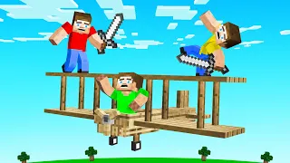 FLYING HUNTERS vs SPEEDRUNNER! (Minecraft)