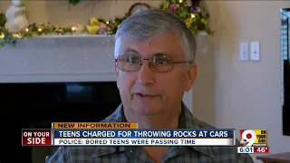 Teens charged with throwing rocks at cars