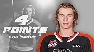 Gavin McKenna Scores 4 Assists In WHL Debut - 14 Year Old Kid