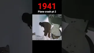 PLANE CRASH in the snow WW2 (pt 2) - Colorized, Enhanced, 60 fps