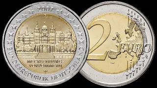 2 евро 2007 года Германия. Шверинский Замок, Мекленбург.