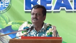 Fijian Minister for Local Government officiates at the launching of Environment Week