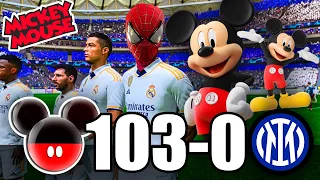 FIFA 24 | RONALDO, MESSI, SPIDER MAN, MICKEY MOUSE ALL STARS | Real Madrid 103 - 0 INTER