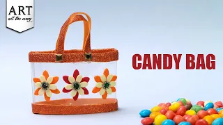 How to Make Plastic Bag With Bottle | Plastic Bottle Bag | Candy Bag | Candy Bag With Plastic Bottle