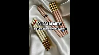 GUCCI Lip Liner, Eyebrow Pencil, Eyeliner, Swatches #shorts