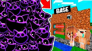 RETO DE LA BASE VS 1000000 CATNAP😨😱BASE DE NOOBSI Y BEBE NOOB VS POPPY PLAY TIME 3 en MINECRAFT