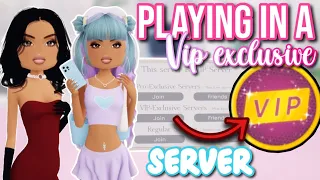 PLAYING IN A *ONLY VIP* EXCLUSIVE SERVER  | Roblox Dress To Impress