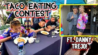 TACO EATING CONTEST for Cinco de Mayo ft. Danny Trejo!!!! at Pez Cantina in Los Angeles, CA