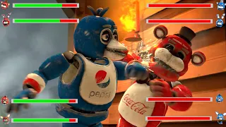 [SFM FNaF] Pepsi vs Coca Cola Animatronics WITH Healhbars