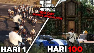 100 HARI DI GTA 5 ZOMBIE APOCALYPSE BERTAHAN HIDUP DARI SERANGAN WABAH VIRUS ZOMBIE !!