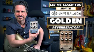 Universal Audio Golden Reverberator Effects Pedal - Reverb Lesson and Pedal Demo!