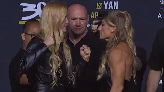 Holly Holm vs. Kayla Harrison - Press Conference Staredown | UFC 300
