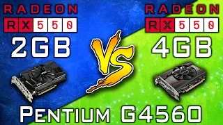 RX 550 (2GB) vs RX 550 (4GB) | Pentium G4560 | DX11 & DX12 | Games Testing & Benchmarks