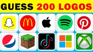 ❇️Guess 200 Famous Logos in 3 Seconds ⌛ | Easy, Medium, Hard, Impossible 🧠 Quiz