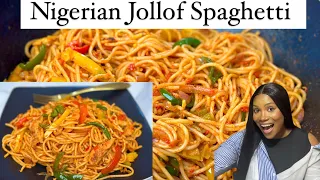 How to make Jollof Spaghetti for beginners |Nigerian pasta | step by step