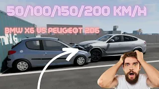 Crash Test Showdown: Peugeot 206 vs. BMW X6 - Which Holds Up Better?