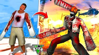 CONVERTÍ a FRANKLIN en CHAINSAW MAN en GTA 5!! (Chainsaw Man mod)