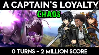 DFFOO [GL]: A Captain's Loyalty CHAOS (0 Turns, 2 Million Score) - Noctis, Sazh, Keiss (Klay)