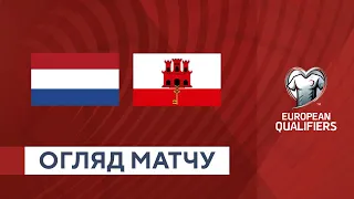 Netherlands — Gibraltar. Qualification round. Euro-2024. Highlights 27.03.2023. Football