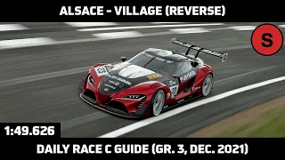 Gran Turismo Sport - Daily Race Lap Guide - Alsace Village (Reverse) - Toyota FT-1 Gr. 3