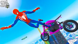 GTA 5 SPIDERMAN BIKE Ragdolls Compilation Episode 53 - ( Euphoria Physics Showcase)